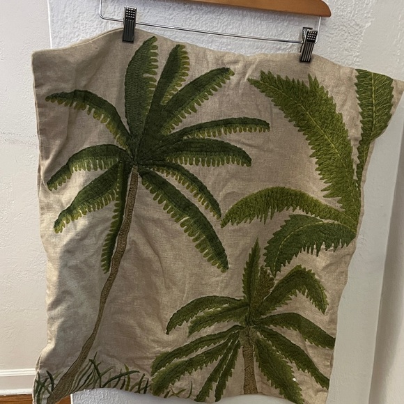 Pottery Barn 24x24 Palm Tree Pillow Cover